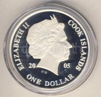 Cook-szigetek 2005. 1$ Ag "Ázsia történelme-Hongkong visszakerül Kínához" T:PP