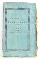1821 Tudományos Gyűjtemény. Ötödik esztendei folyamat. VI. kötet 132p. Jó állapotú papírborítóval
