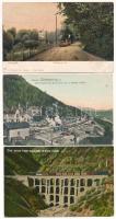 4 db RÉGI vonat motívum képeslap: vasútállomások / 4 pre-1945 train motive postcards: railway stations