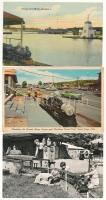 1 db RÉGI + 2 db MODERN vonat motívum képeslap / 1 pre-1945 + 2 MODERN train motive postcards