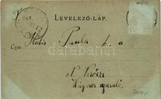 1899 (Vorläufer) Nagymaros, Nagy-Maros látképe. Divald Károly 23. sz. (szakadás / tear)