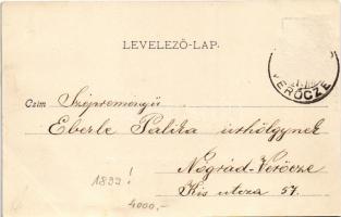 1899 (Vorläufer) Visegrád, várrom, gőzhajó. Divald Károly 22. sz. (vágott / cut)
