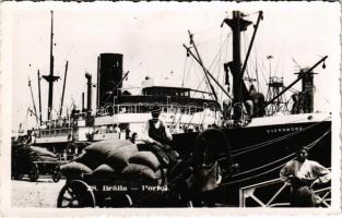 Braila, Portul, SS Quernmore / port, steamship