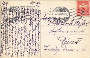 1917 Budapest I. Az eskü. IV. Károly király koronázása. Erdélyi udv. fényképész felvétele