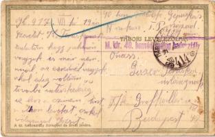 1917 M. kir. 40. honvéd gyaloghadosztály özvegyei és árvái javára, Tábori levelezőlap. Lengyel Lipót...