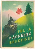 Fel a Kárpátok Bérceire! Kiadja a H.M. 6. osztály. Második világháborús orosz ellenes katonai propaganda / WWII Hungarian anti-Russian military propaganda s: Németh (fa)