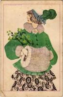 Viennese Art Nouveau / Mode. B.K.W.I. 131-5. s: Mela Koehler (r)