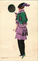 Viennese Art Nouveau / Mode. B.K.W.I. 188-5. s: Mela Koehler (EK)