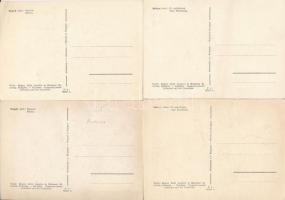 Magyar Zsidó Irodalmi és Művészeti Bizottság - 17 db régi judaika művész képeslap / 17 pre-1945 Hung...