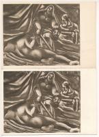 Magyar Zsidó Irodalmi és Művészeti Bizottság - 17 db régi judaika művész képeslap / 17 pre-1945 Hung...