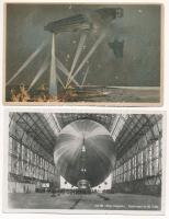 8 db RÉGI első világháborús katonai képeslap, német Zeppelin léghajók, Krupp ágyú / 8 pre-1945 Germa...