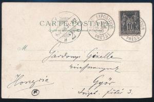 1900 Párizs, Gárdonyi Géza (1863-1922) író, költő saját kezűleg megírt képes levelezőlapja, lánya, G...