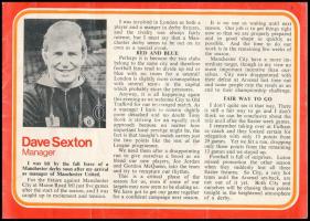 1978 Manchester United - Manchester City (2:2) angol labdarúgó-mérkőzés hivatalos programfüzete, 197...