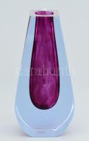 Murano, üvegpácos, díszváza, jelzés nélkül, hibátlan, m: 18,5 cm