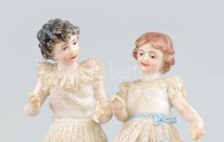 Alteste Volkstedt kislányok, porcelán, jelzett, sérült, m: 13 cm