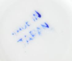 Japán tojáshéj porcelán teáscsésze, 6 db, egyik alj sérült, jelzett