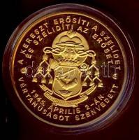 1997. "Báró Apor Vilmos püspök boldoggá avatása" aranyozott emlékérem T:PP Csak 300db! R!