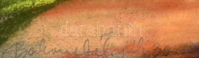 Bertalan Rózsa (1900-1987): Bakonybél, 1930-as évek. Pasztell, papír, jelzés nélkül, balra lent auto...