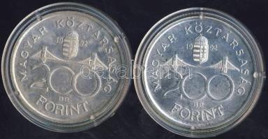 1992. 200Ft Ag "MNB" (2x) T:BU
