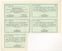 Budapest 1946. "A Magyar Állam 1938. évi 4 1/2%-kal kamatozó államadóssági kölcsönkötvénye"...