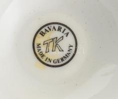 Porcelán pohár, a frankfurti operaház képével, matricás, jelzett (Bavaria TK), apró kopásnyomokkal, ...