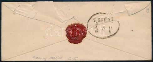 1868 5kr díjjegyes boríték / PS-cover "POZSONY" - "TRIEST"