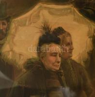 Márk Lajos (1867-1940): Lehullott a rezgőnyár. Kromolitográfia, papír, jelzett a litográfián. Könyve...