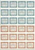 Budapest 1992. "Kontrax Irodatechnika Részvénytársaság" részvénye 1000Ft-ról, szelvényekke...