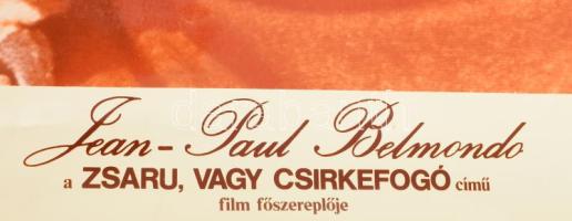 Jean-Paul Belmondo (1933-2021) francia színész, a Zsaru vagy csirkefogó című filmben, nagyméretű fot...