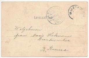 1905 Buziásfürdő, Baile Buzias; Templom utca. Nosek Gusztáv kiadása / Church Street (Rb)