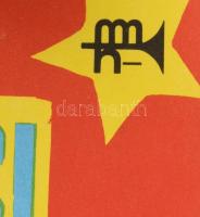 Cirkuszok csillagai - Fővárosi Nagycirkusz plakát, hajtott, felcsavarva, 40×29 cm