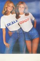 Skála-Coop retró reklámplakát, felcsavarva, kisebb törésnyomokkal, 86×56 cm