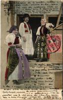 1905 Bánffyhunyad, Huedin; Bánffy-Hunyadi népviselet, erdélyi folklór / Transylvanian folklore (EK)