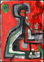 Rác András (1926-2013): Szentendrei ikon. Vegyes technika, papír, jelzés nélkül. Proveniencia: A művész hagyatéka. 30,5x21,5 cm