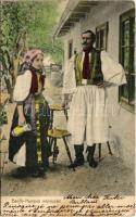 1913 Bánffyhunyad, Huedin; Bánffy-Hunyadi népviselet, erdélyi folklór / Transylvanian folklore (EK)