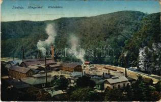 1925 Nadrág, Nadrag, Steinacker; Eisenwerk, Walzhütte / Vasgyár, Hengermű telep. Rusz Árpád kiadása / ironworks, rolling mill plant, factory (ázott / wet damage)