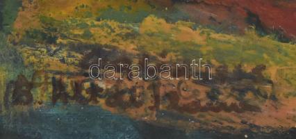 B Ajtai Ilona (?-): Ceglédi részlet. Olaj, karton. Jelezve balra lent. Kisebb sérüléssel. 30x39,5 cm