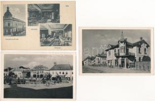 Dés, Dej; 23 db régi képeslap + 1 Nagyenyed / 23 pre-1945 postcards + 1 Aiud