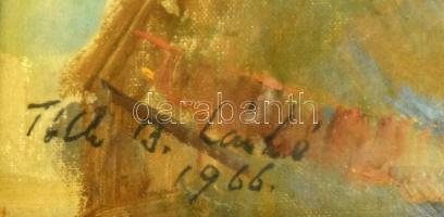 Tóth B László (1906-1982): Gyümölcs csendélet, 1966. Olaj, vászon, jelzett, hátoldalán Képcsarnok Vá...