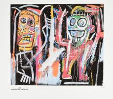 Jean-Michel Basquiat (1960-1988) Ofszet litográfia, papír, jelzett a nyomaton, szárazpecséttel Grafiart - Aviomar UK. tanúsítvánnyal Számozott: 24/100. Lapméret:70x50 cm, / Numbered, marked