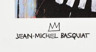 Jean-Michel Basquiat (1960-1988) Ofszet litográfia, papír, jelzett a nyomaton, szárazpecséttel Grafi...