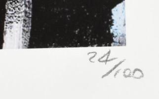 Jean-Michel Basquiat (1960-1988) Ofszet litográfia, papír, jelzett a nyomaton, szárazpecséttel Grafi...