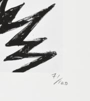 Jean-Michel Basquiat (1960-1988) Crocodile. Ofszet litográfia, papír, jelzett a nyomaton, szárazpecs...