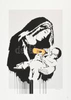 Banksy: Feed me with love. Ofszet litográfia, papír, jelzett a nyomaton, POW Printmaking szárazpecséttel Grafiart - Aviomar UK. tanúsítvánnyal Számozott: 115/150. Lapméret:70x50 cm, / Numbered, marked
