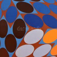 Vasarely Victor (1908-1997): Tupa-3. Heliogravűr, papír. Neuchatel, Éditions du Griffon kiadása. Bal...