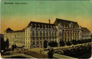 Bucharest, Bukarest, Bucuresti, Bucuresci; Palatul Justitiei / Palace of Justice (worn corners)