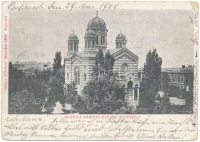 1902 Bucharest, Bukarest, Bucuresti, Bucuresci; Biserica Domnita Balasa / Orthodox church (worn corners)