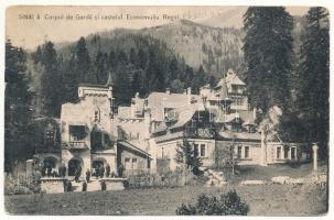 1906 Sinaia, Corpul de Garda si castelul Economuliu Regal / Guard Corps, castle (wet damage)