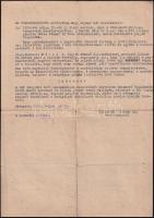 1951 Fegyelmi vádirat kocsivezető és fékező ellen halálos baleset ügyében