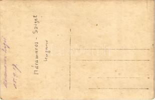 1917 Máramarossziget, Sighetu Marmatiei; templom, utca, üzletek / street view, church, shops. photo ...